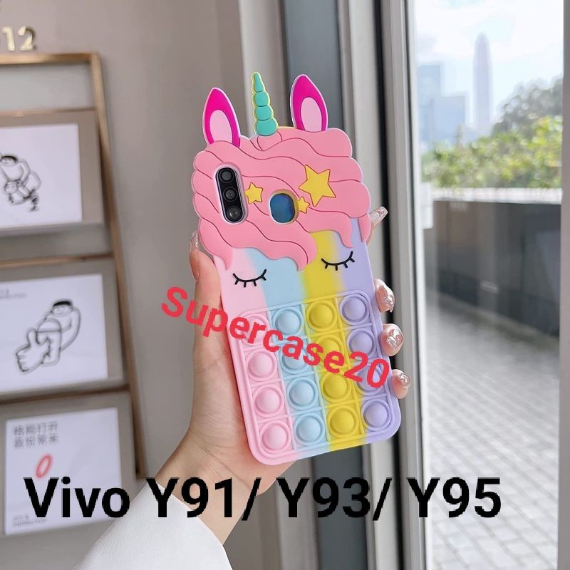 Vivo Y91 Vivo Y93 Vivo Y95 Kesing Hp Pop It Kartun Rainbow Softcase Warna Warni Pilihan Kekinian Kud