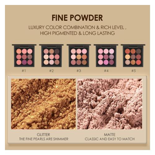 FOCALLURE Nine Colors Eye Shadow - Eyeshadow 9 warna pallete