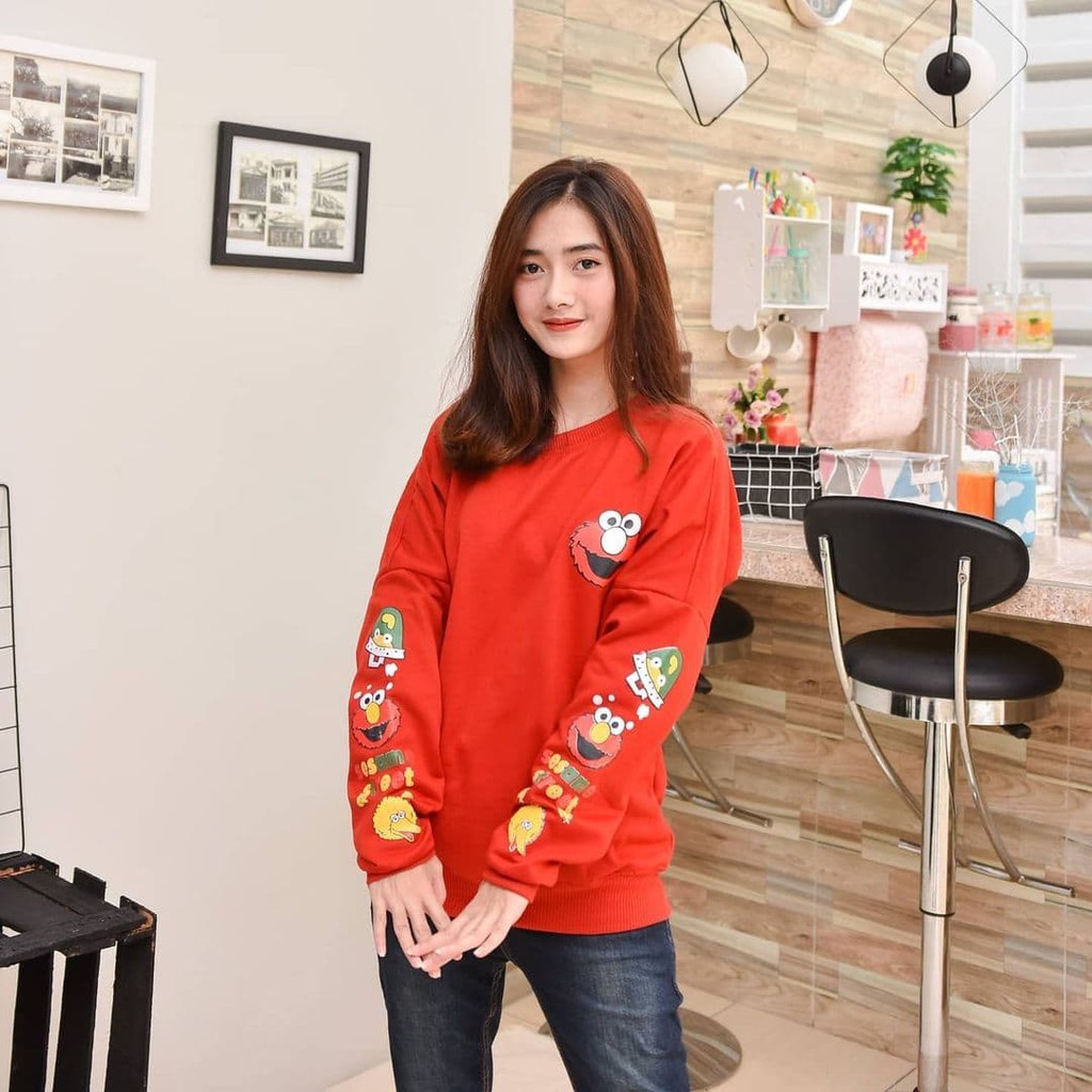 Nara Grosir - Elmo and Friends l Sweater Terbaru Wanita