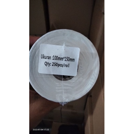 

kertas thermal 100 mm x 150 mm x 300 pcs / roll