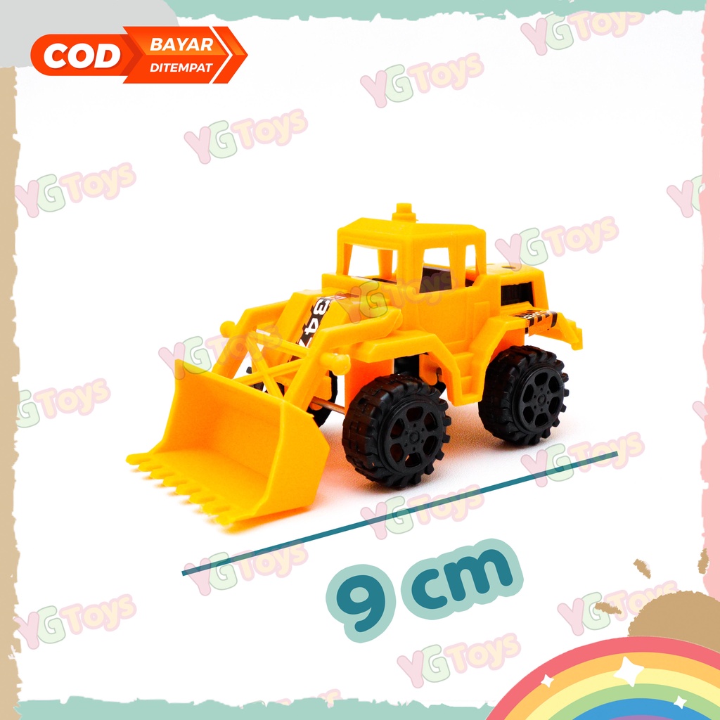 YGtoys Mainan Mobil Mobilan Konstruksi Set Construction Contruction Excavator Beko Bulldozer Crane ISI 6 Pcs