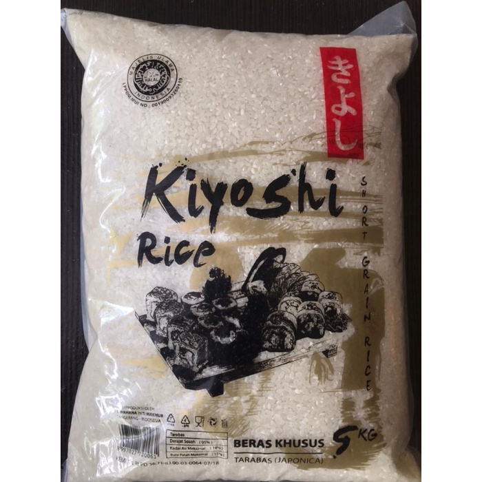 

978Eq10W Beras Jepang Kiyoshi 5 Kg - Halal High Grade Japanese Rice WQ12