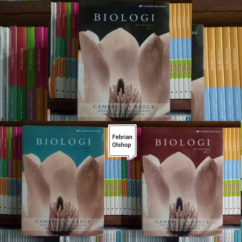 Jual BUKU BIOLOGI CAMPBELL EDISI KEDELAPAN JILID 1 JILID 2 DAN JILID 3 ...