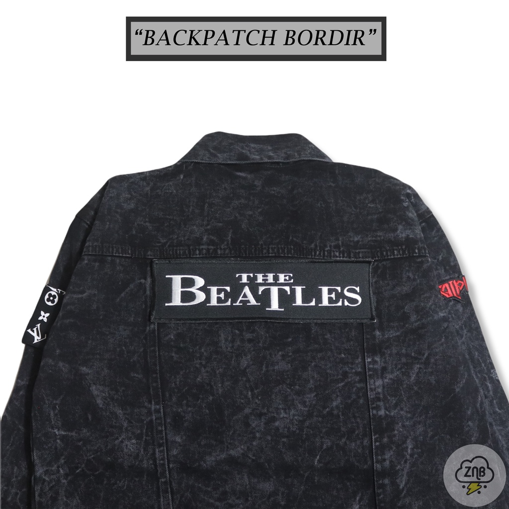 PATCH BESAR PATCH TULISAN THE BEATLES ZINBONS DENIM