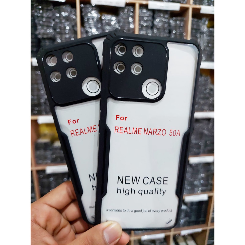 Case REALME NARZO 50A / REALME NARZO 50i Hardcase Shockproof Fusion Armor Transparant Casing Handphone