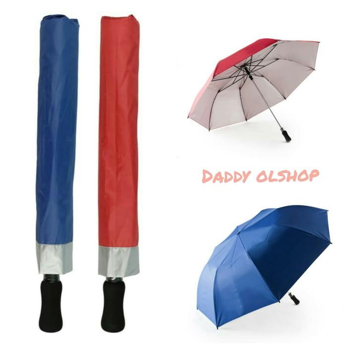 Payung lipat/payung otomatis/payung Golf otomatis lipat 2 loko polos