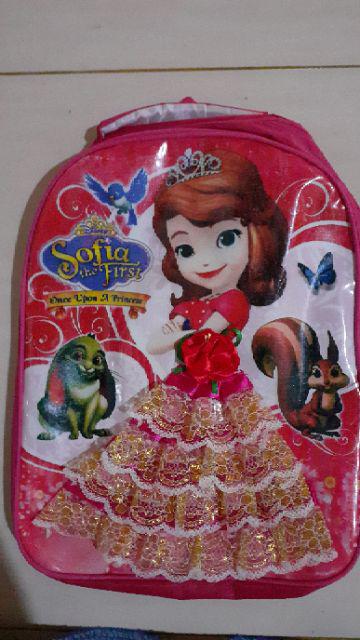  Tas  Ransel Sekolah  Anak  Kecil Cewek Gambar Kartun frozen 