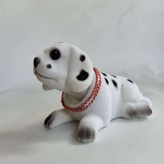 Boneka Pajangan Goyang Dashboard Mobil Dog Dalmatian Hitam Putih