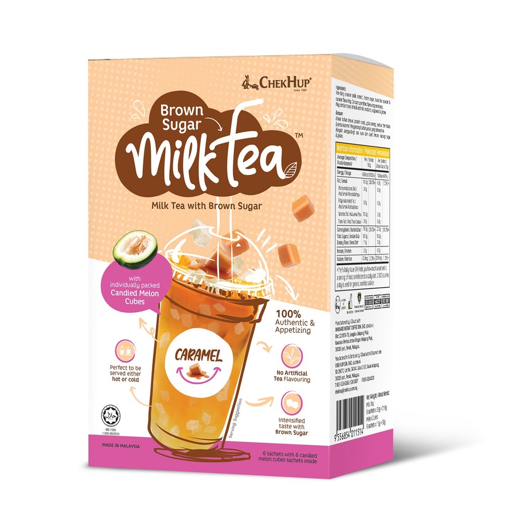 

Chek Hup Milk Tea with Brown Sugar / Teh Susu Caramel 6 x 35 Gram