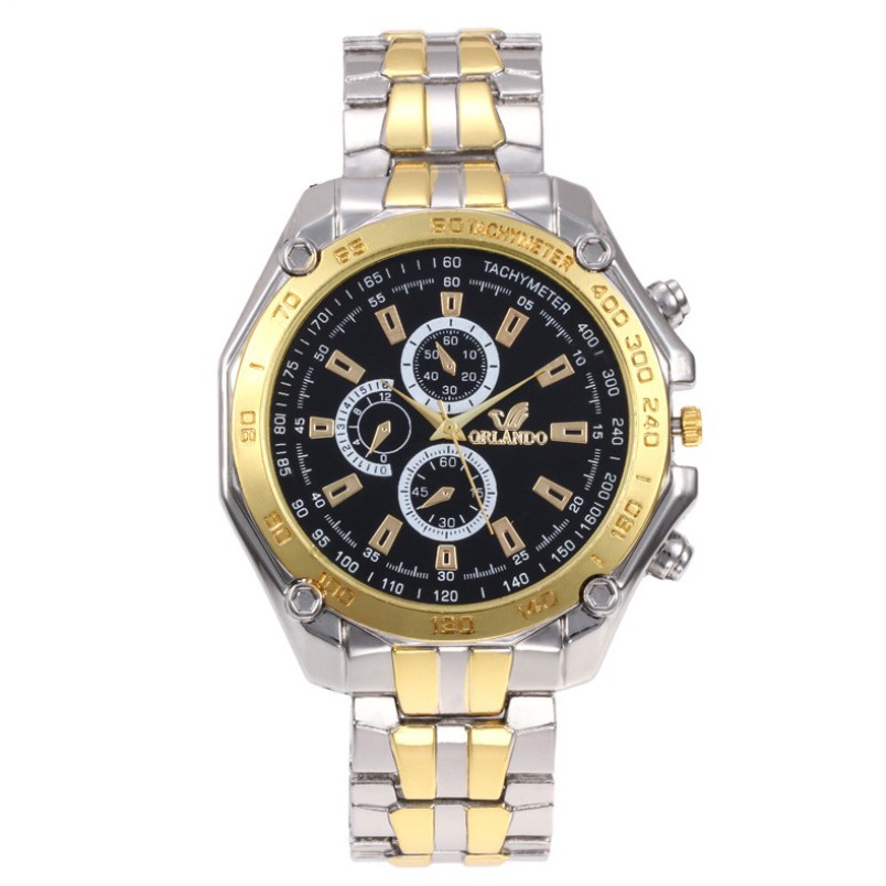 Jam Tangan Pria Premium ORLANDO 02 TWO TONE Korea Fashion Men Analog HIGH QUALITY watch