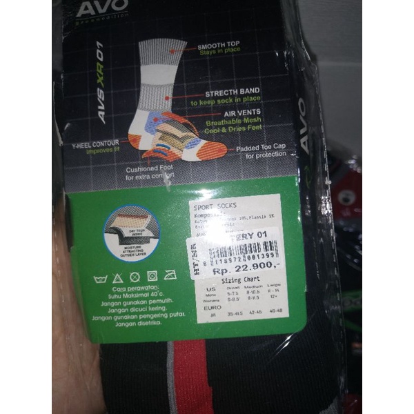 Kaos kaki avo avs XR 01 casual tery