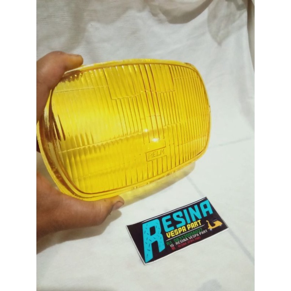 mika kaca depan lampu motor vespa px pxe spartan strada smoke kuning siem