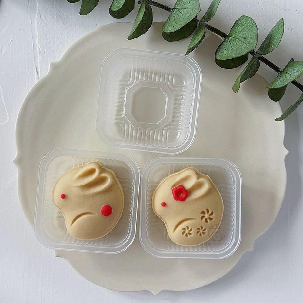 [Elegan] Cetakan Mooncake Mudah Demoulding Suit 3D Membuat Kue Giok Kelinci Hadiah Indah Baking Aksesoris