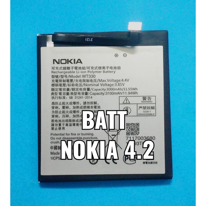 Battery Batere Batre Baterai Nokia 4.2 WT330