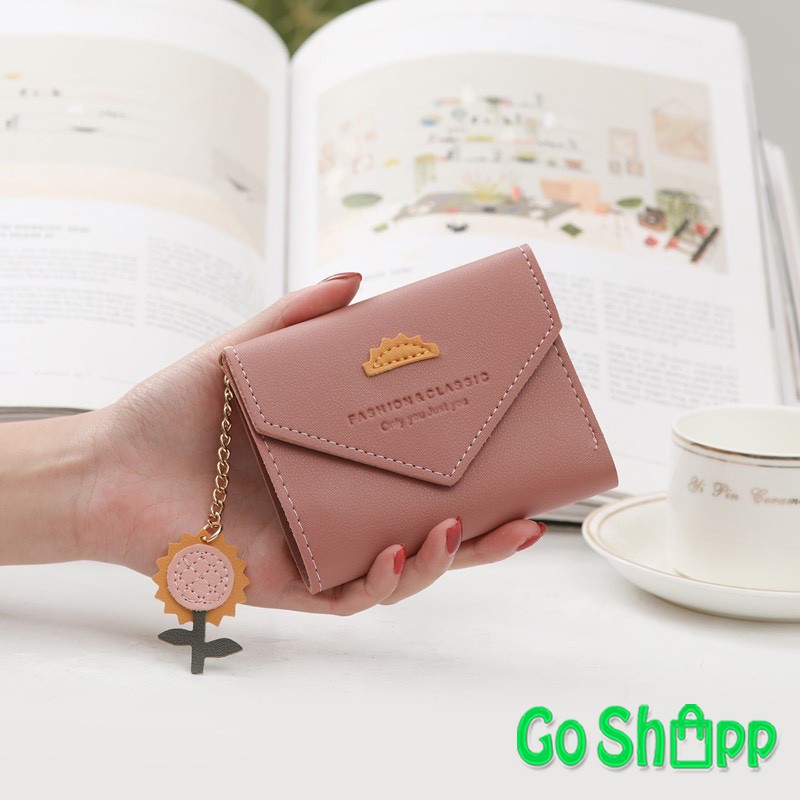 Dompet Wanita Import Fashion Korea - Dompet Wanita Kulit PU - Dompet Lipat Gantungan Pohon [PD12]