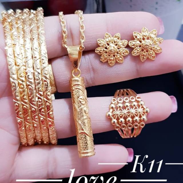 Xuping set perhiasan lapis emas 24k 0611