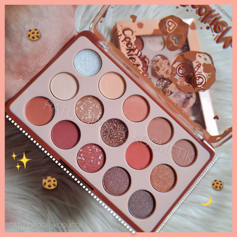 PROMO!!!EYESHADOW PALETTE COOKIE MOJI 15 COLORS ANYLADY NO.888/DREAM LIKE A UNICORN NO.850B/852