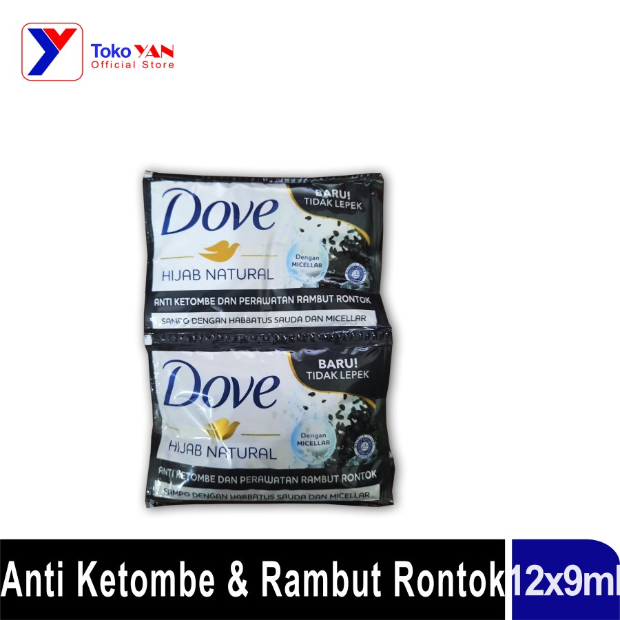 Jual Dove Hijab Natural Shampoo Habbatussauda Anti Ketombe 12x9ml