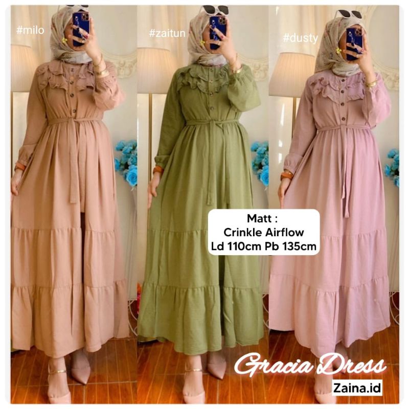 Gracia Dress/Baju Muslim/Gamis/Baju Wanita