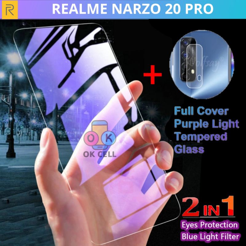 Tempered Glass Anti Blue Light Realme Narzo 20 Pro - Tg Anti Gores Radiasi Realmi Narzo 20Pro Screen