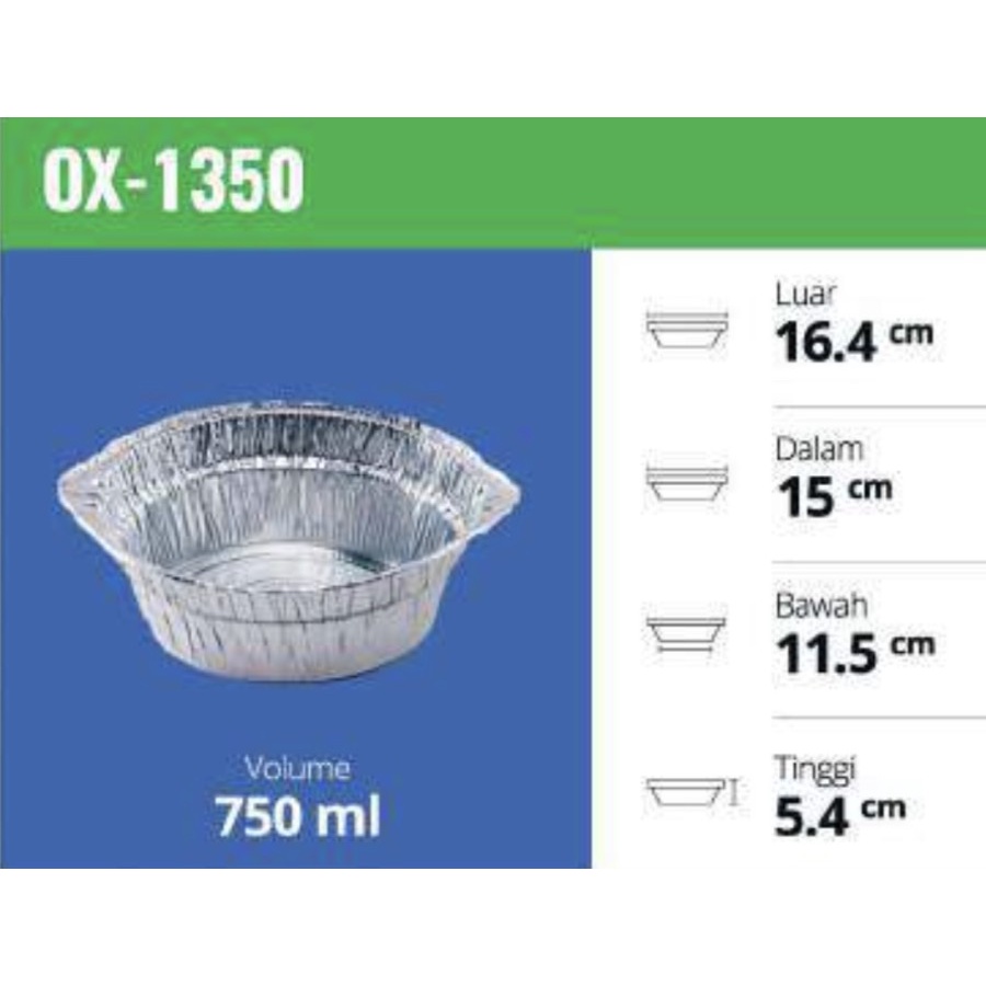 Aluminium Tray / OX 1350 / Aluminium Cup
