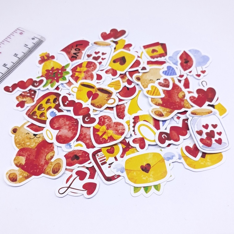 

65 Sticker stiker tempel bear beruang love scrapbook planner diary DIY