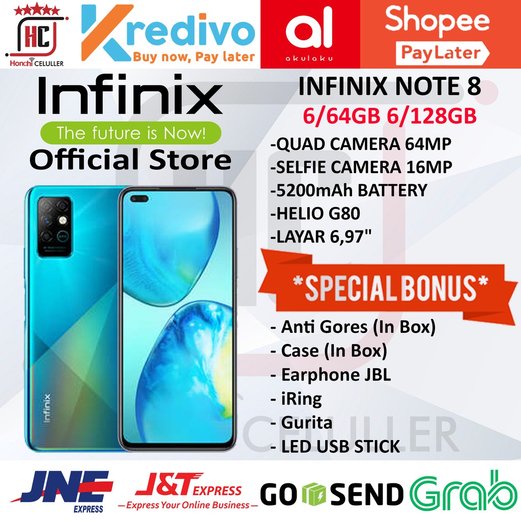 INFINIX NOTE 8 RAM 6GB ROM 64GB RAM 6GB ROM 128GB 6/64GB 6/128GB GARANSI RESMI INFINIX INDONESIA