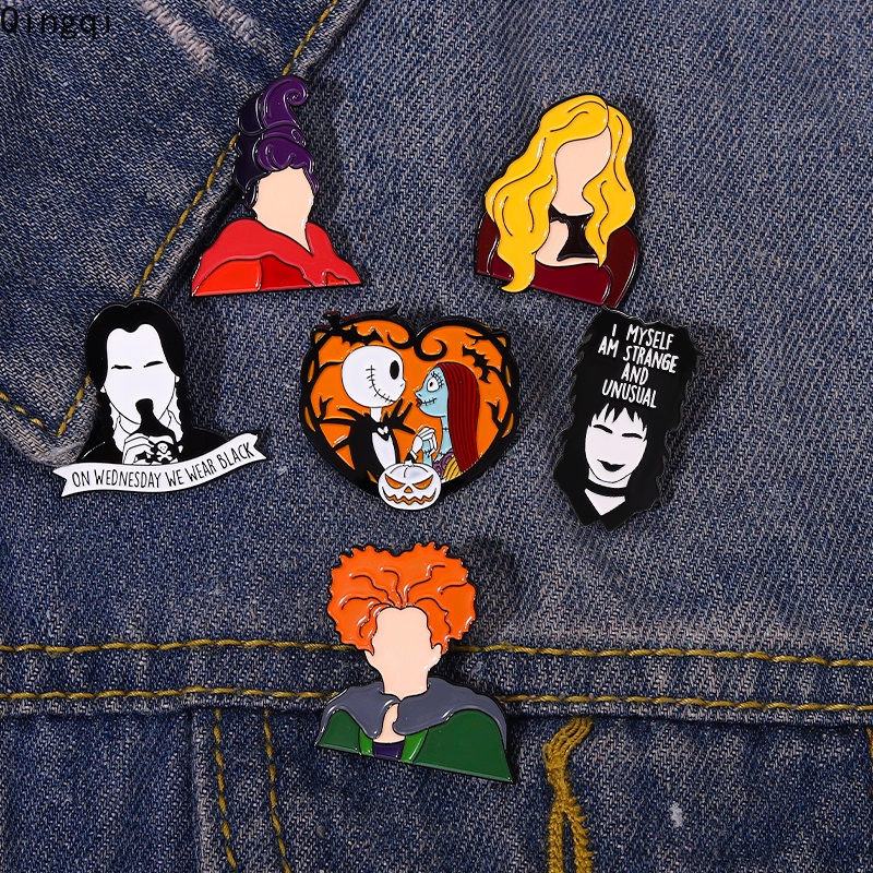 Bros Pin Enamel Desain Karakter Kartun Zombie Lydia Wednesday Sandersons Untuk Hadiah