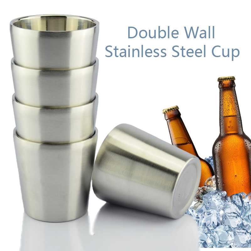 One Two Cups Gelas Bir Stainless Steel 180ML - J070 - Silver