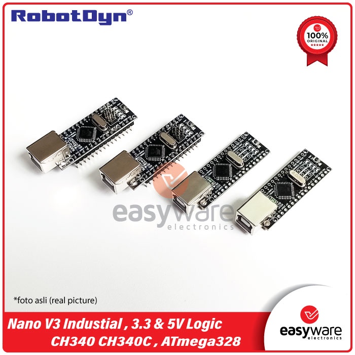 RobotDyn Nano Industrial 3.3V 5V CH340 CH340C Nano V3 Industrial