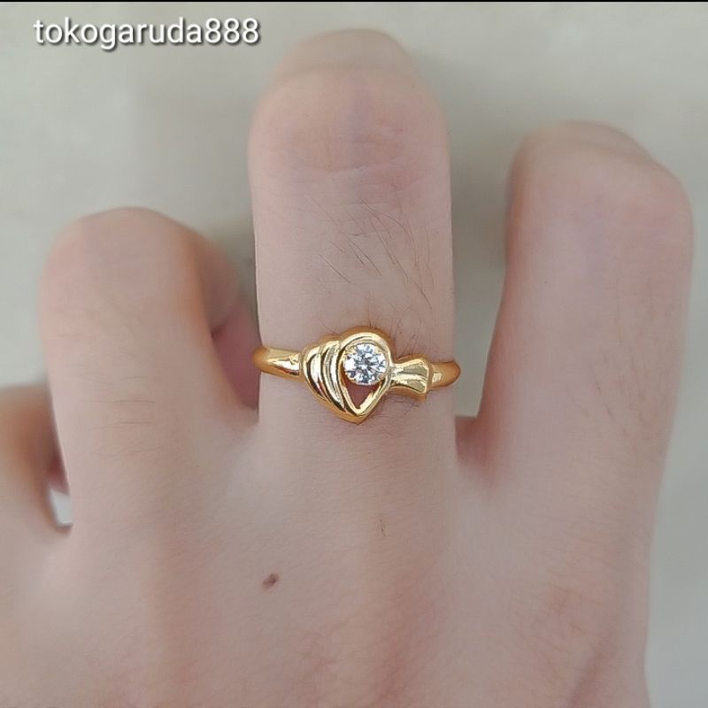 Cincin anak dan dewasa emas permata asli kadar 700 70% 10 11 12 13 14 15 16 17 18 surabaya UBS permata love hadiah