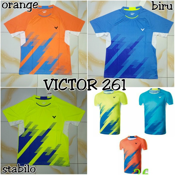 BAJU BADMINTON VICTOR 261 IMPORT BAJU VICTOR BADMINTON G.O MURAH