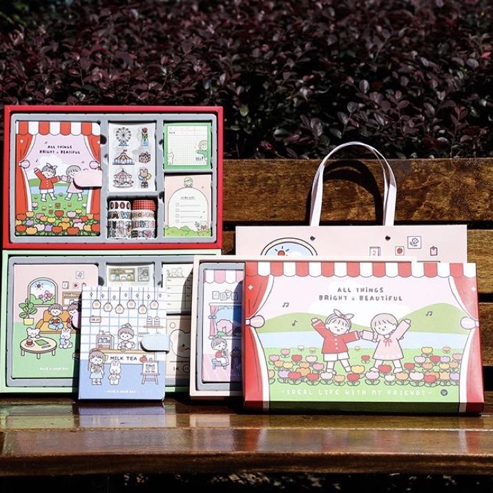 

GRATIS ONGKIR✅cute diary book set korea style cute stickers set buku catatan harian|RA6