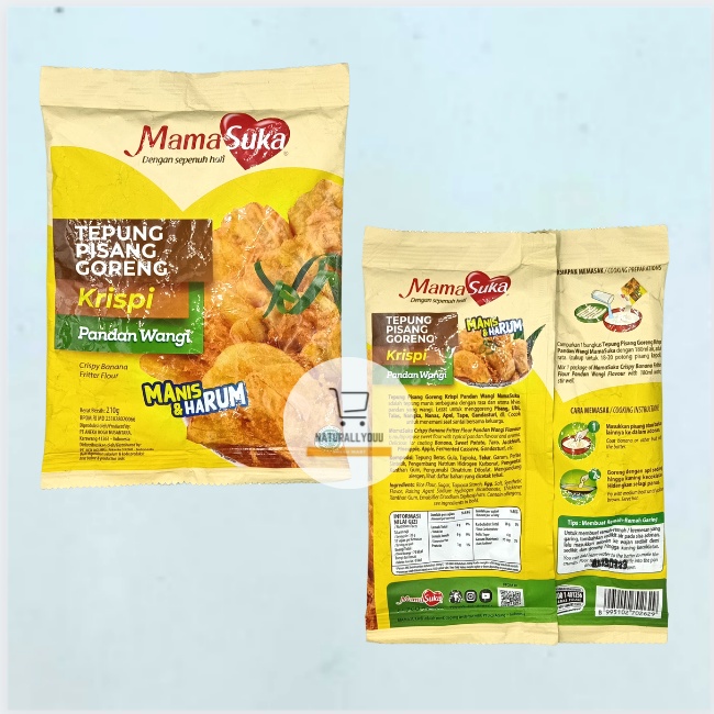 

Mama Suka Tepung Goreng Pisang Goreng Pandan 210gr Mamasuka Tepung Pisang