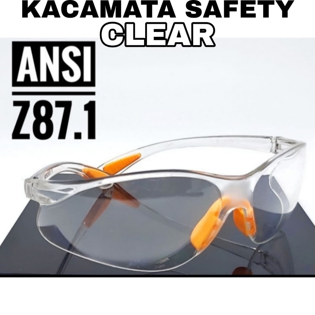 Kacamata Safety Clear - Kacamata bening - Kacamata Safety Clear Murah