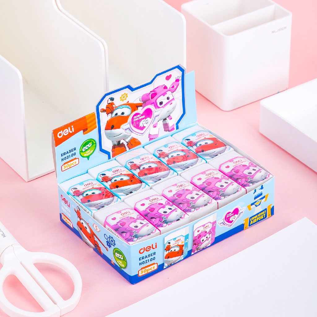 Deli Penghapus Kecil Karakter Super Wings Bersih Dan Bebas Debu Putih 45 25 12mm Eh02000 Shopee Indonesia