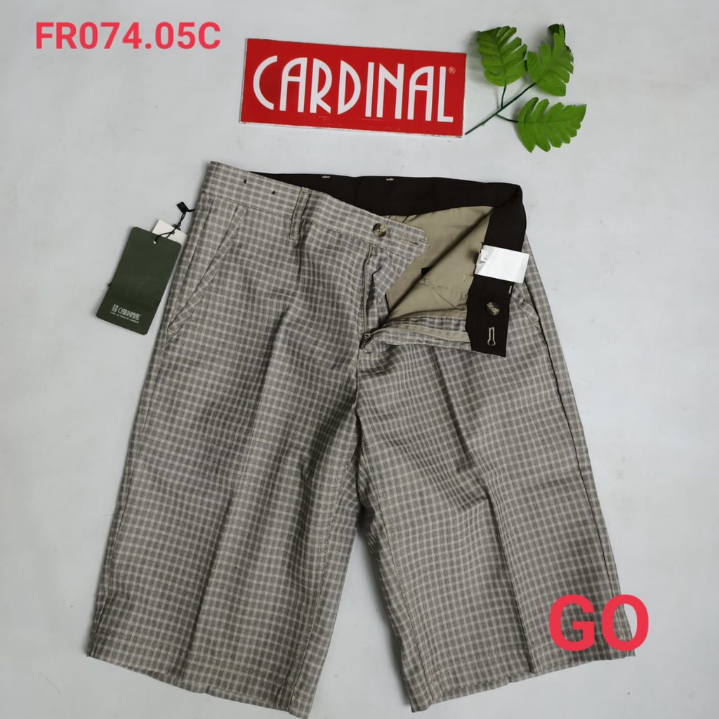 gof 29 CARDINAL FBBXX Celana Pendek Polos Stretch Kotak Motif Original Celana Santai