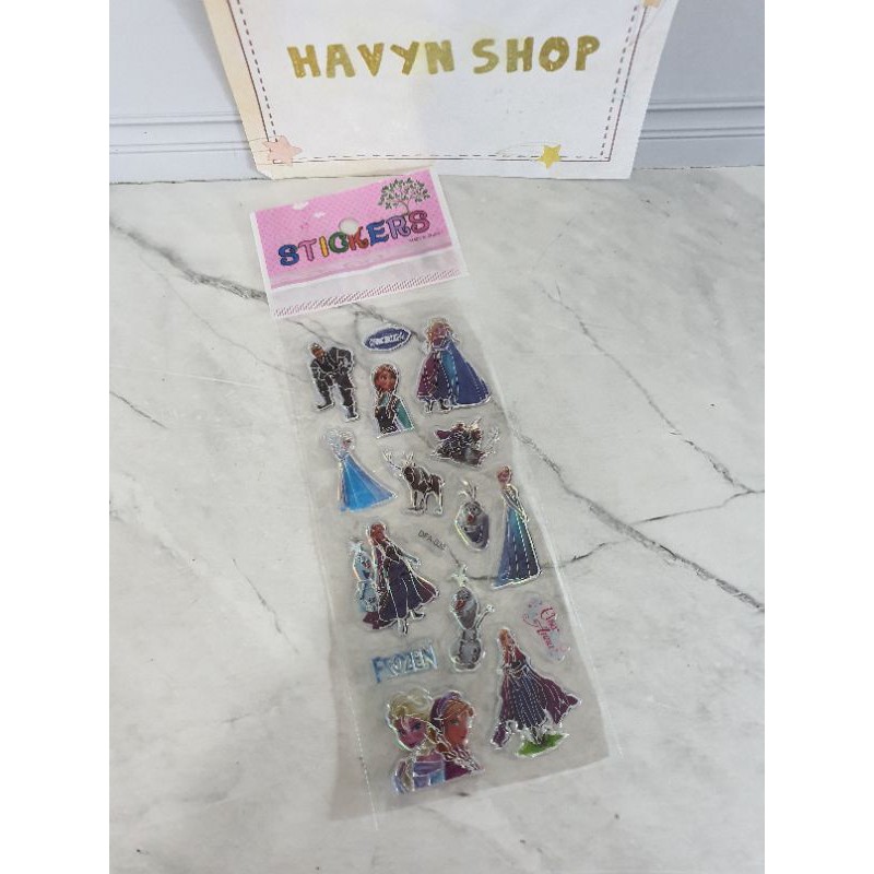 sticker anak/stiker fancy/STICKER 3D METALIK/tempelan-Frozen