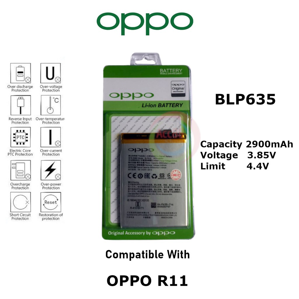 Batre Baterai Battery Original Oppo BLP635 R11