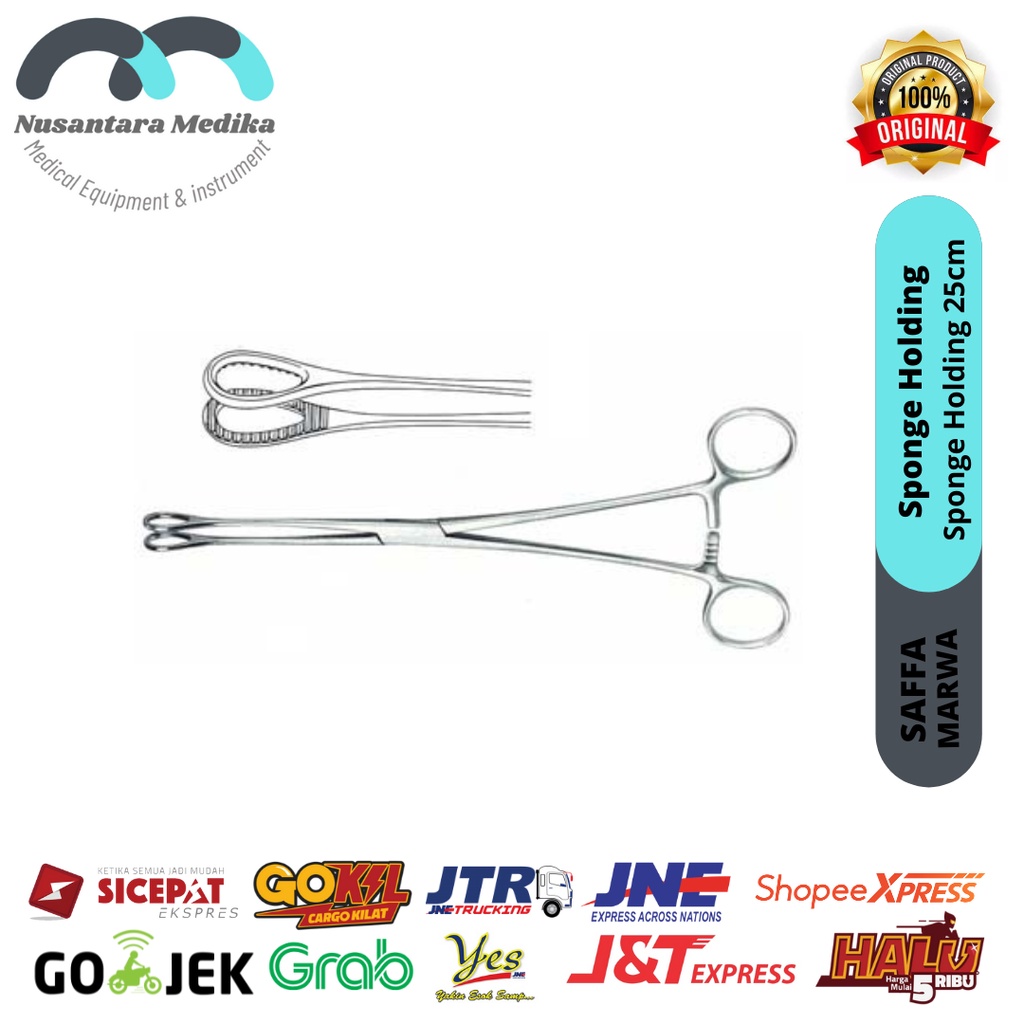 Sponge Holding Forcep Straight / Klem Kasa Forceps 25cm