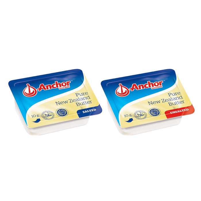 

butter-mentega- anchor unsalted butter mini portion 10 ub 10g mpasi anak bayi halal - unsalted