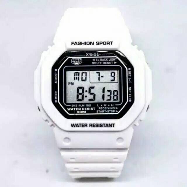 Jam Tangan Wanita/Pria Sporty XS11 Digital Strap Rubber