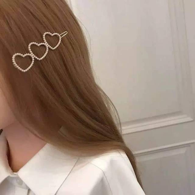 Jepit rambut mutiara geometri klip wanita korea hairclip hairpin termurah