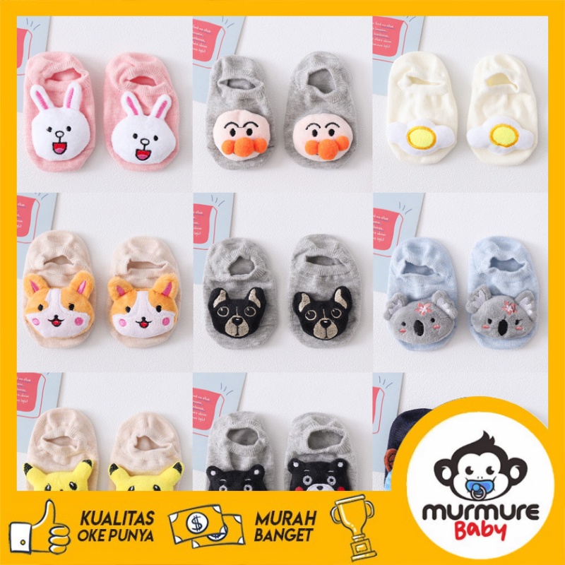 MURMURE.BABY I KAOS KAKI BAYI ANTI SLIP/KAUS KAKI BONEKA 3D KAOS KAKI ANAK LUCU