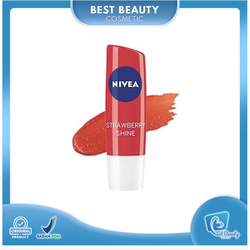 ★ BB ★ NIVEA Caring Lip Balm Strawberry Shine 4.8gr