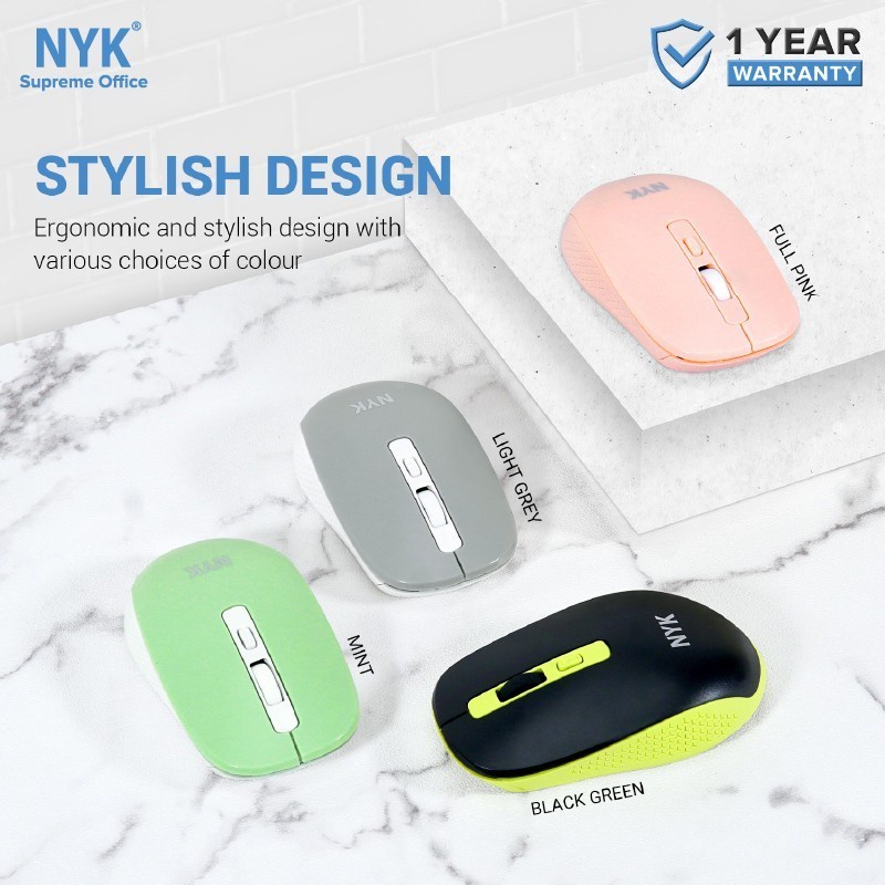 Mouse Wireless Silent NYK C20 Design Color Style Mouse