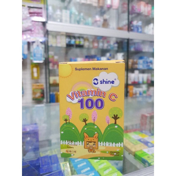 Shine Vitamin C 100 / Tablet Kunyah / Vitamin Anak / Suplemen Makanan