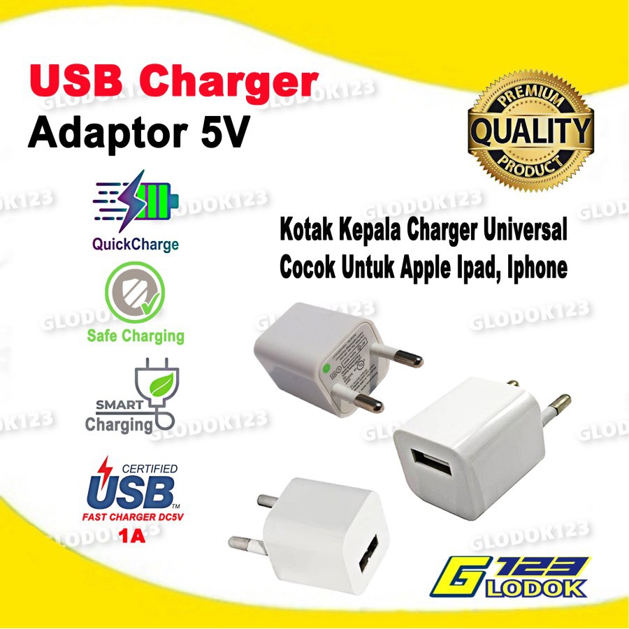 Adaptor Quick Charger USB / Kepala Adapter 5V HP CCTV Kamera