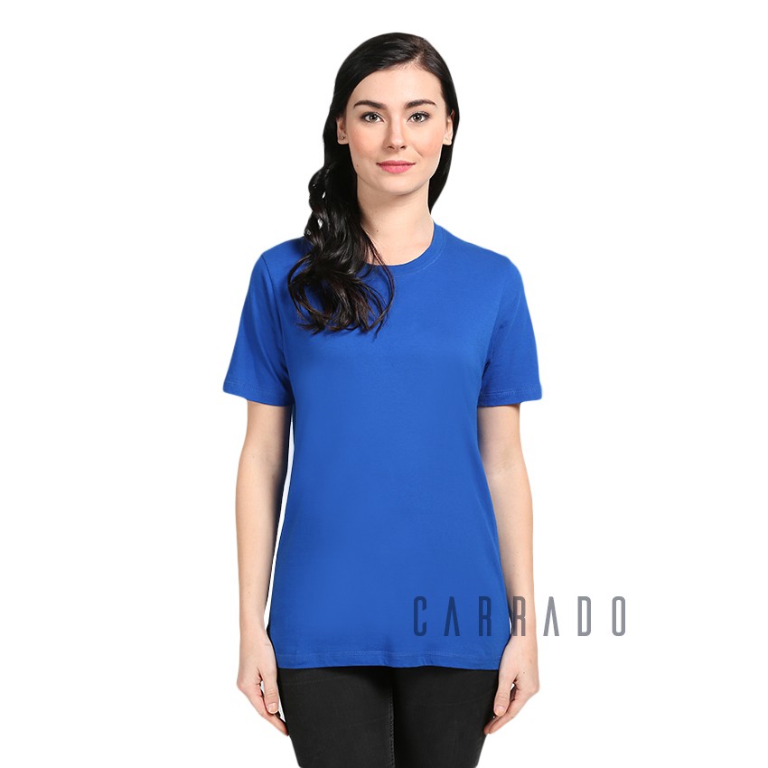 Carrado Kaos Polos Wanita Biru  Benhur  Kaos T Shirt 