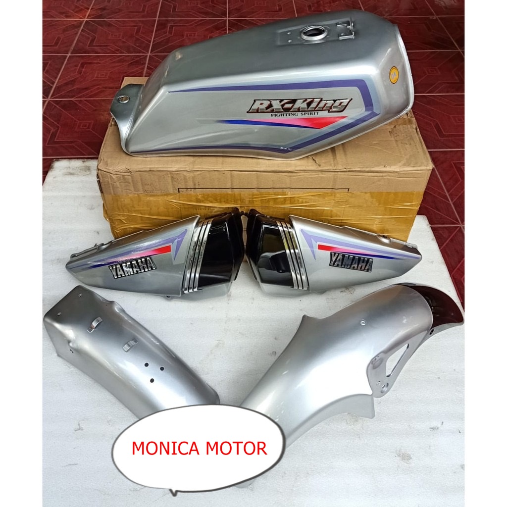 BODY BODI SET MOTOR RX KING WARNA SILVER TAHUN 2001